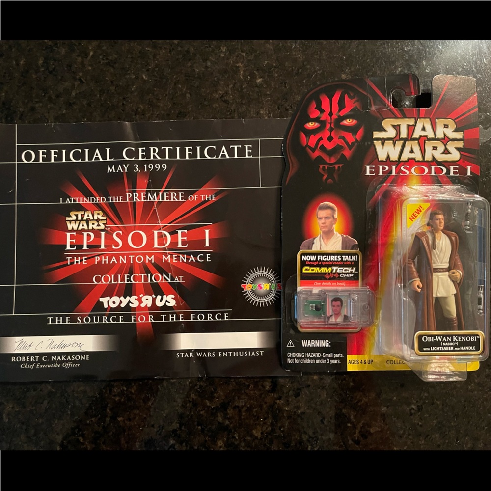 Star Wars Episode 1 Commtech talking Action figure! - Obi-Wan Kenobi